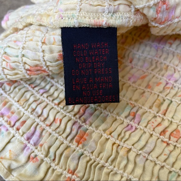 Ralph Ralph Lauren Yellow Floral Crop Tank Top - Picture 9 of 9